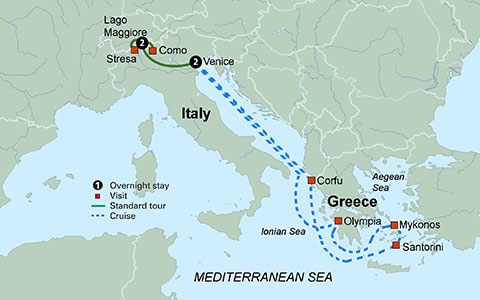 Italian Lakes and Greek Islands by Collette Tours