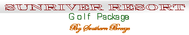 Sunriver Resort golf package