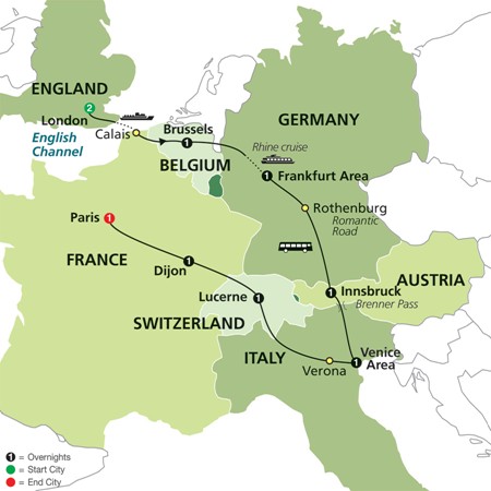 Six Countries, Venice and Paris by Cosmos Tours