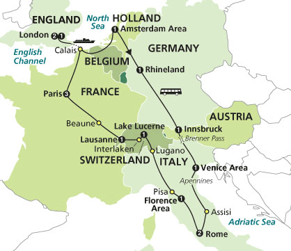 Europe's Highlights by Cosmos Tours