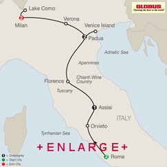 CLICK HERE for Globus Italian Vista MAP!!