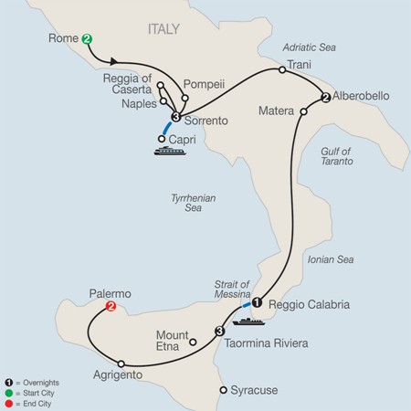 Click here for Globus Tours HIGHLIGHTS OF SICILY AND SOUTHERN ITALY