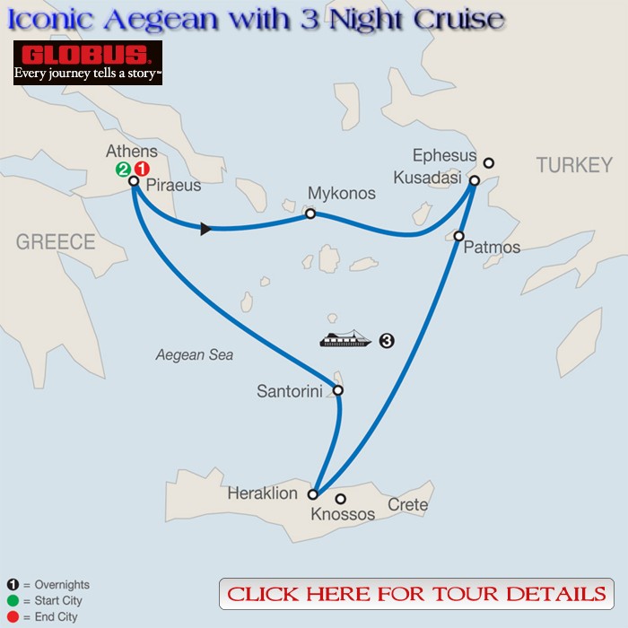 Full Details on Iconic Aegean with 3 Night Cruise!