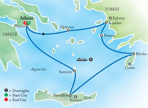 Click here for Globus Tours JEWELS OF THE AEGEAN CRUISE TOUR
