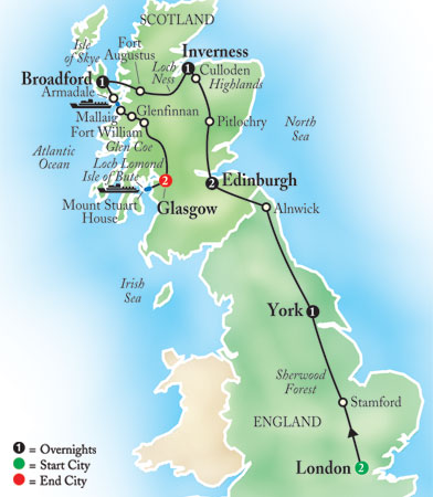 From London to the Highlands of Scotland by Globus Tours