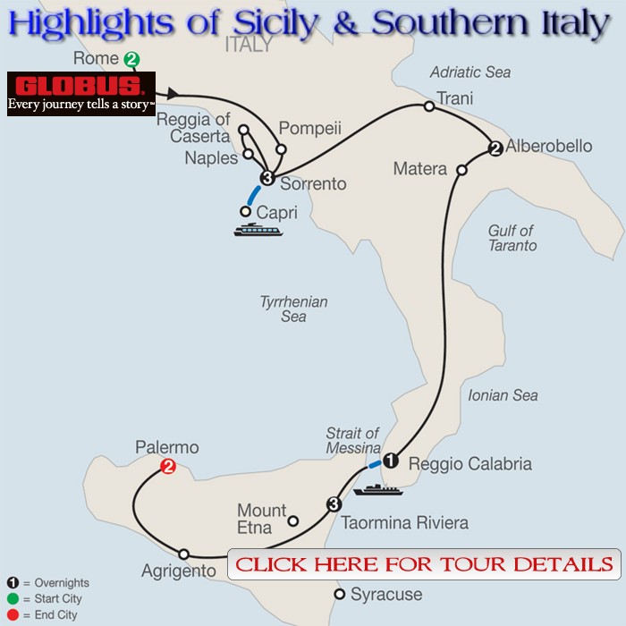 Full Details on Highlights of Sicily and Southern Italy!