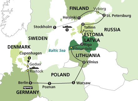 Jewels of the Baltics and Scandinavia by Cosmos Vacations  Europe Tours