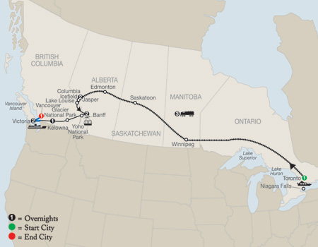 CLICK HERE for Great Canadian Rail Journey by Globus Tours!