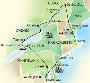 Eastern US and Canada Discovery by Globus Tours