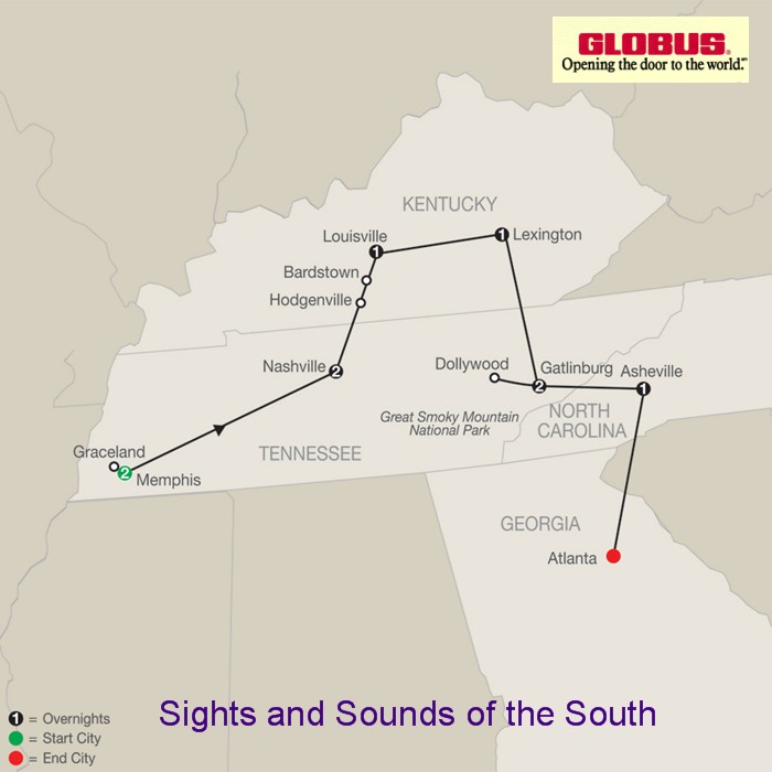 SIGHTS AND SOUNDS OF THE SOUTH by Globus Tours