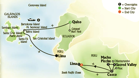Discover the Galapagos and Peru by Globus Tours