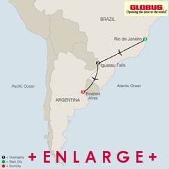 CLICK HERE for GLOBUS South American Escape MAP!