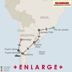 CLICK HERE for GLOBUS SOUTH AMERICAN ODYSSEY MAP!