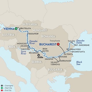 CLICK HERE for Avalon BLUE DANUBE TO THE BLACK SEA River Cruise MAP!!