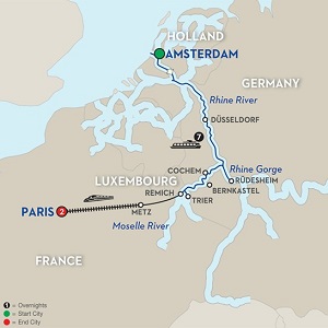 CLICK HERE for Avalon WINDMILLS, VINEYARDS AND PARIS River Cruise MAP!